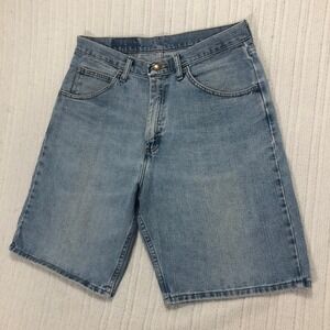 Wrangler Relaxed Fit Denim Shorts Men's 33 Light Wash Cotton Casual